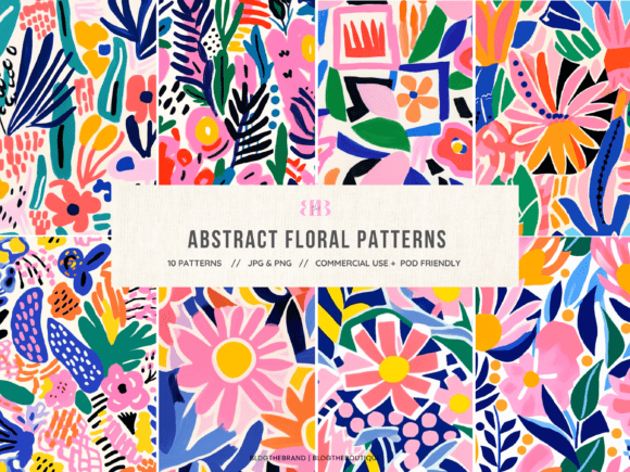 10 Abstract Floral Seamless Patterns