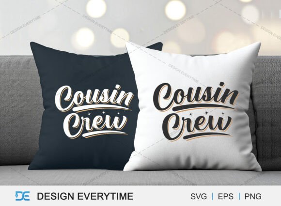 Cousin Crew Typography SVG Design