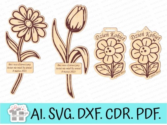 Flowers for Women’s Day Svg Laser Cut