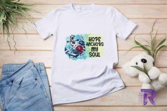 Hope Anchors My Soul Floral Wreath PNG