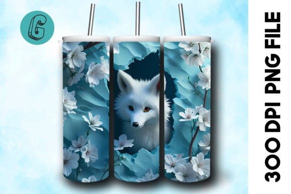 Valentine Fox Floral Tumbler Wrap 23
