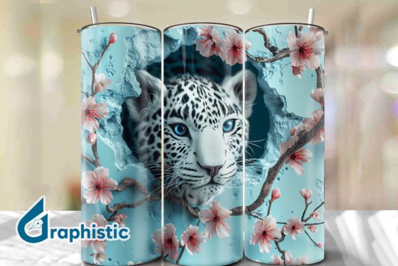 Valentine Leopard Floral Tumbler Wrap 27