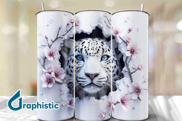 Valentine Leopard Floral Tumbler Wrap 40